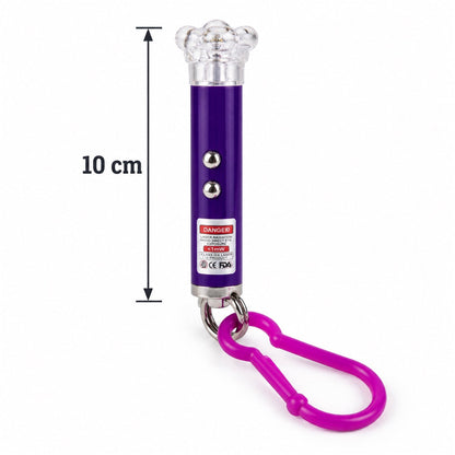 Wukusy laser pointer keychain light with flower cap and clip, portable for daily carry, compact and convenient for keyring use