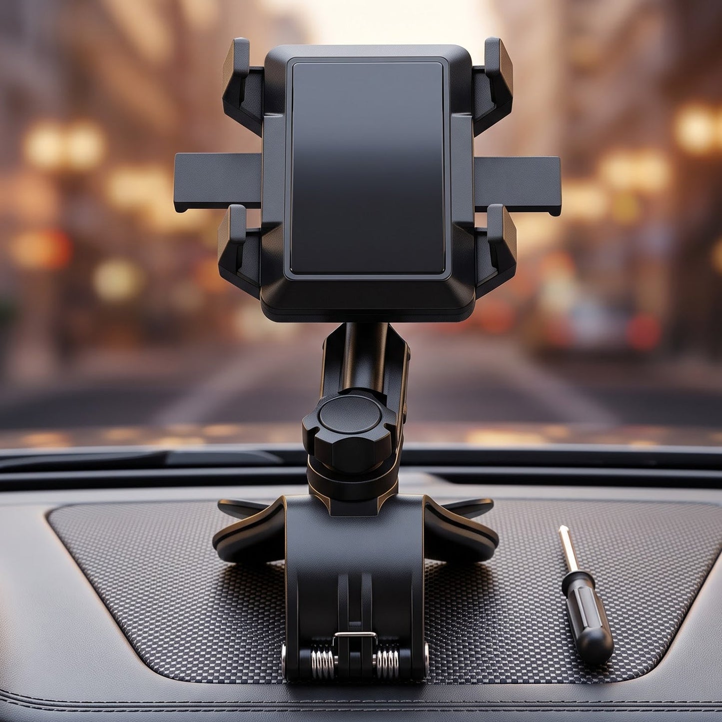 360 Degree Rotating Car Phone Holder With Adjustable Dashboard Clip Stand (1 Pc)