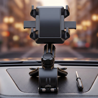 360 Degree Rotating Car Phone Holder With Adjustable Dashboard Clip Stand (1 Pc)