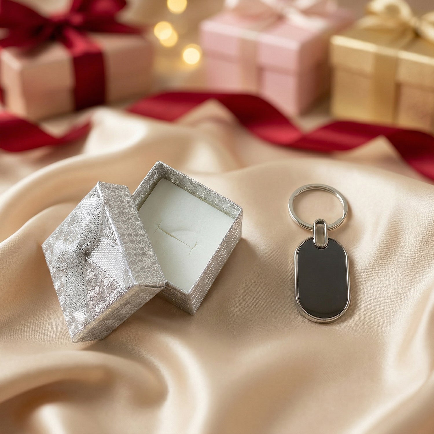 Premium Metal Keychain With Gift Box