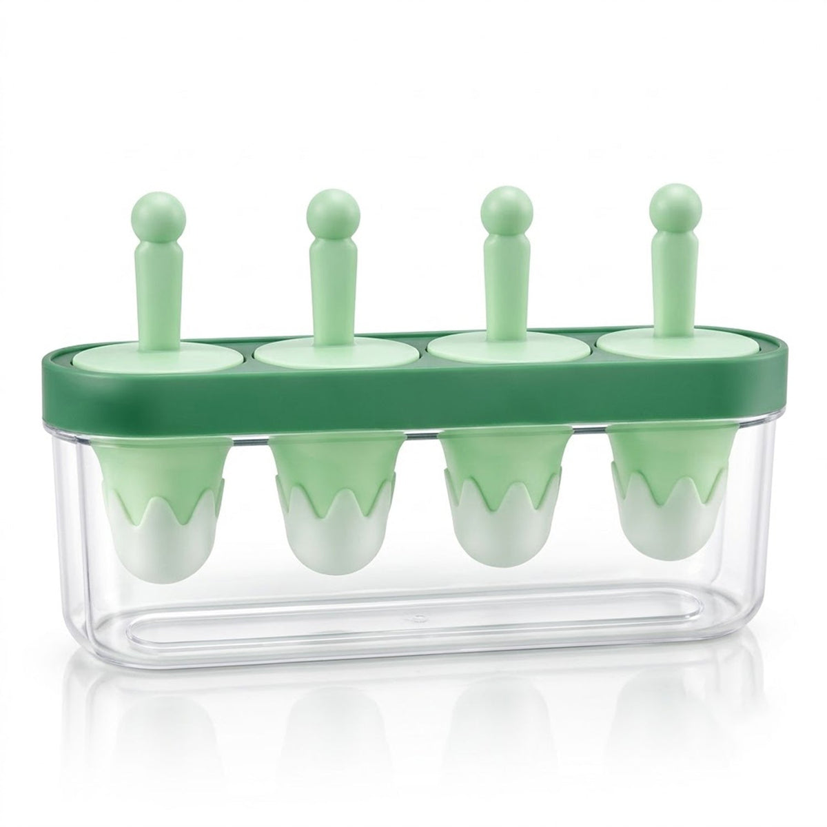 Wukusy ice cream candy popsicle maker with 4 reusable mold sticks and container for homemade frozen treats