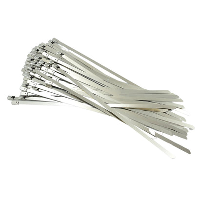 Wukusy stainless steel cable ties set includes 100 high-strength, rustproof zip ties for solar, industrial, and home improvement use.