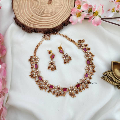 Traditional Wedding Wear Choker Necklace/Jewellery Set For Women