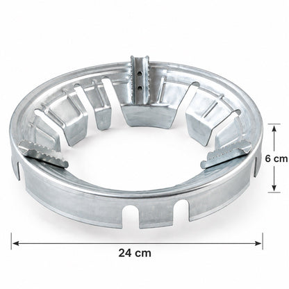 Wukusy gas stove burner stand with windproof energy-saving ring and pan support, designed for stable cooking.