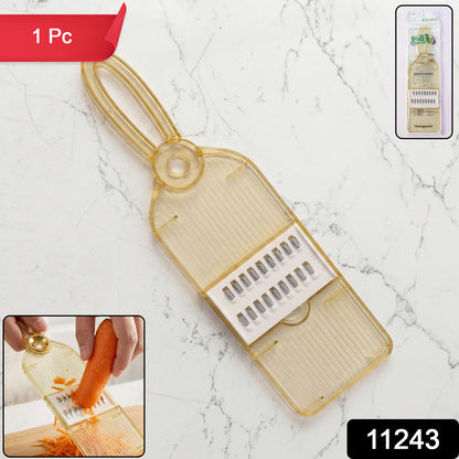 Wukusy handheld vegetable cutter and slicer for kitchen, showing the compact veggie chopper with stainless steel blades and ergonomic handle.