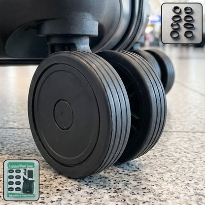 Silicone Luggage Wheel Cover Noise Reducing Protector For Suitcase (8 Pc Set)