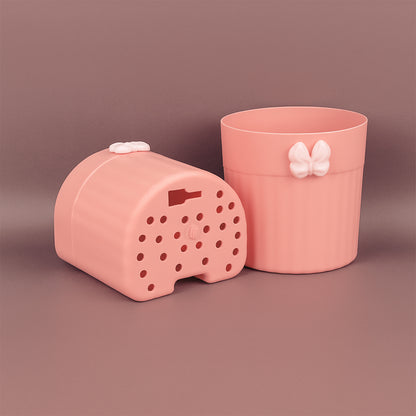 Premium Wall-mounted Toothbrush Holder With Butterfly Design (2 Pc)
