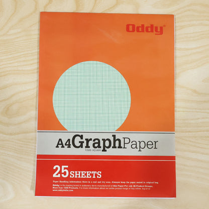 Oddy A4 Graph Paper 1mm Square Grid (25 Sheets Pad)