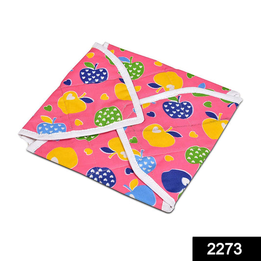 Wukusy square hygienic rotichapati cover with multi-print design, used for protecting kitchen or home food items.
