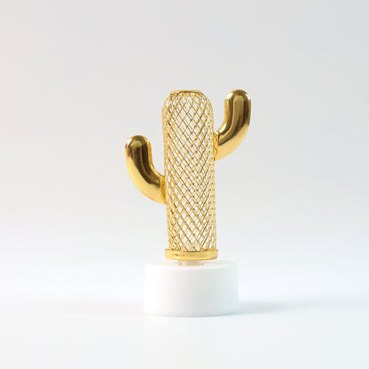 Set of four Wukusy decorative cactus-shaped flameless LED candles for home decor, featuring realistic cactus designs and warm glow.