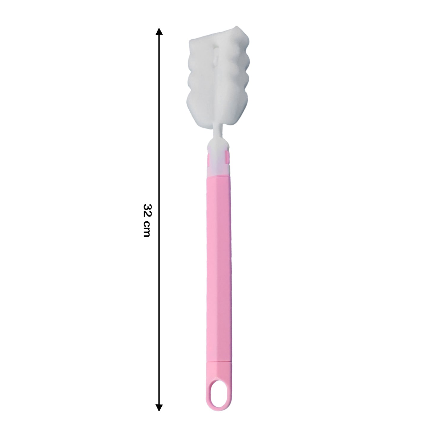 Wukusy long handle silicone bottle cleaning brush, 32 cm, with flexible bristles for thorough cleaning of bottles and narrow necks