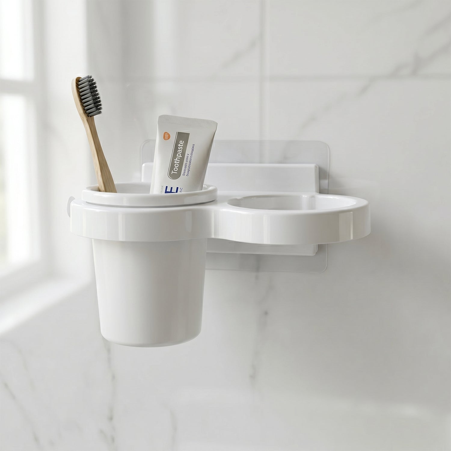 Wall Mounted Toothbrush Holder Set (1 Set)