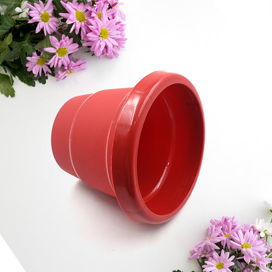 Wukusy 13cm heavy-duty plastic plant container pot for indoor, outdoor, balcony, or garden use.