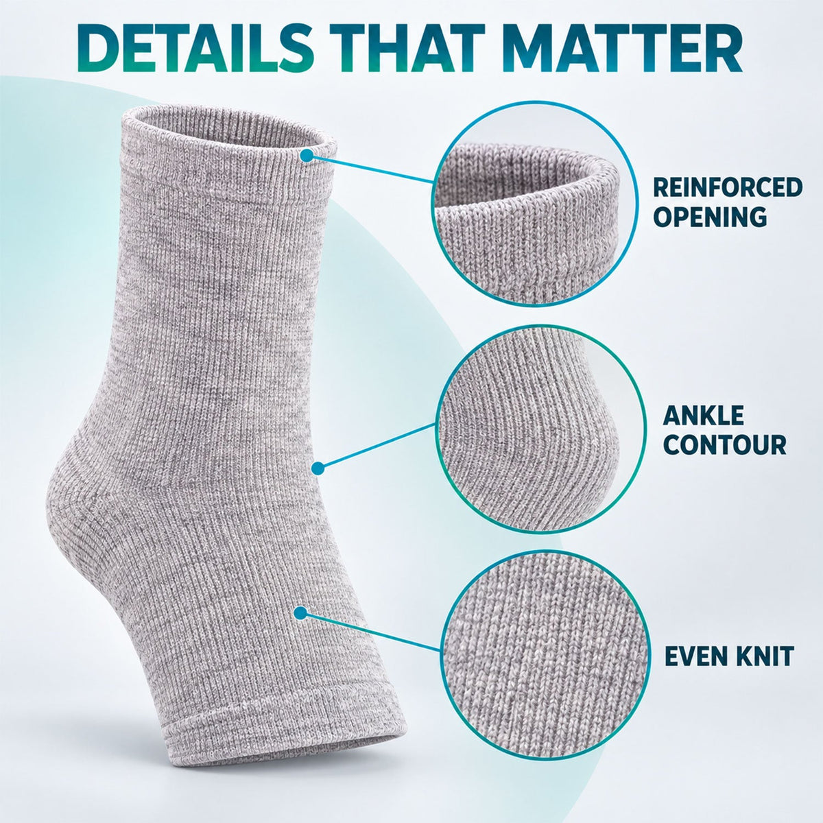 Wukusy soft stretchable open toe ankle support sleeve for daily comfort, shown on a foot in a natural stance.