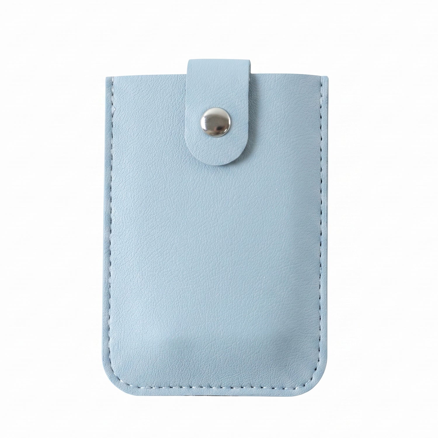 Pu Leather Snap Button Pull Out Card Holder Wallet Slim Multi Card (1 Pc)