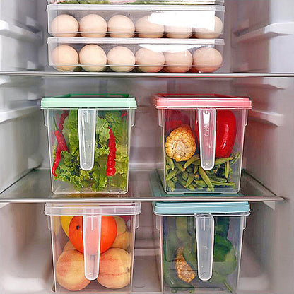 Set of six unbreakable kitchen storage baskets by Drpshippr, durable plastic containers for organizing kitchen essentials.