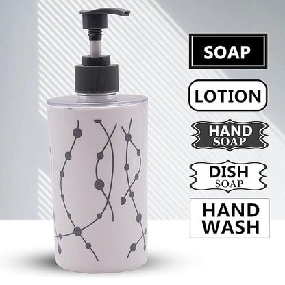 Unbreakable soap dispenser bottle set from Drpshippr, refillable liquid dispenser for bathroom use, durable and stylish home and kitchen accessory.