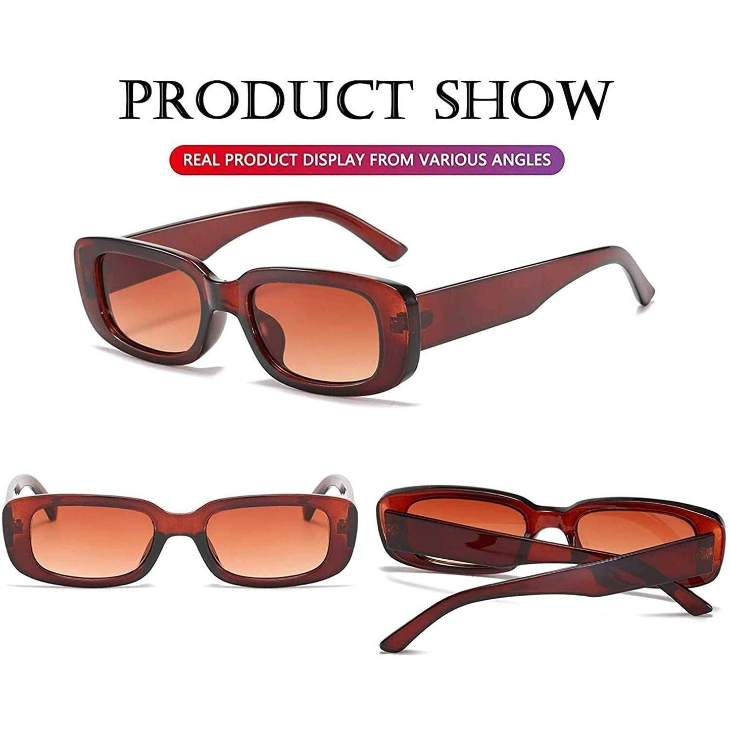 Unisex square frame sunglasses by Drpshippr with black frames and dark tinted lenses, stylish and suitable for all genders.