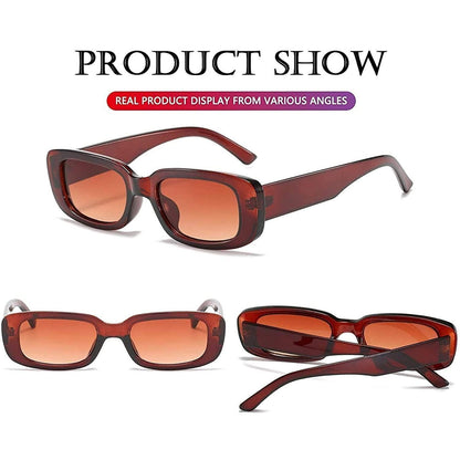 Unisex square frame sunglasses by Drpshippr with black frames and dark tinted lenses, stylish and suitable for all genders.