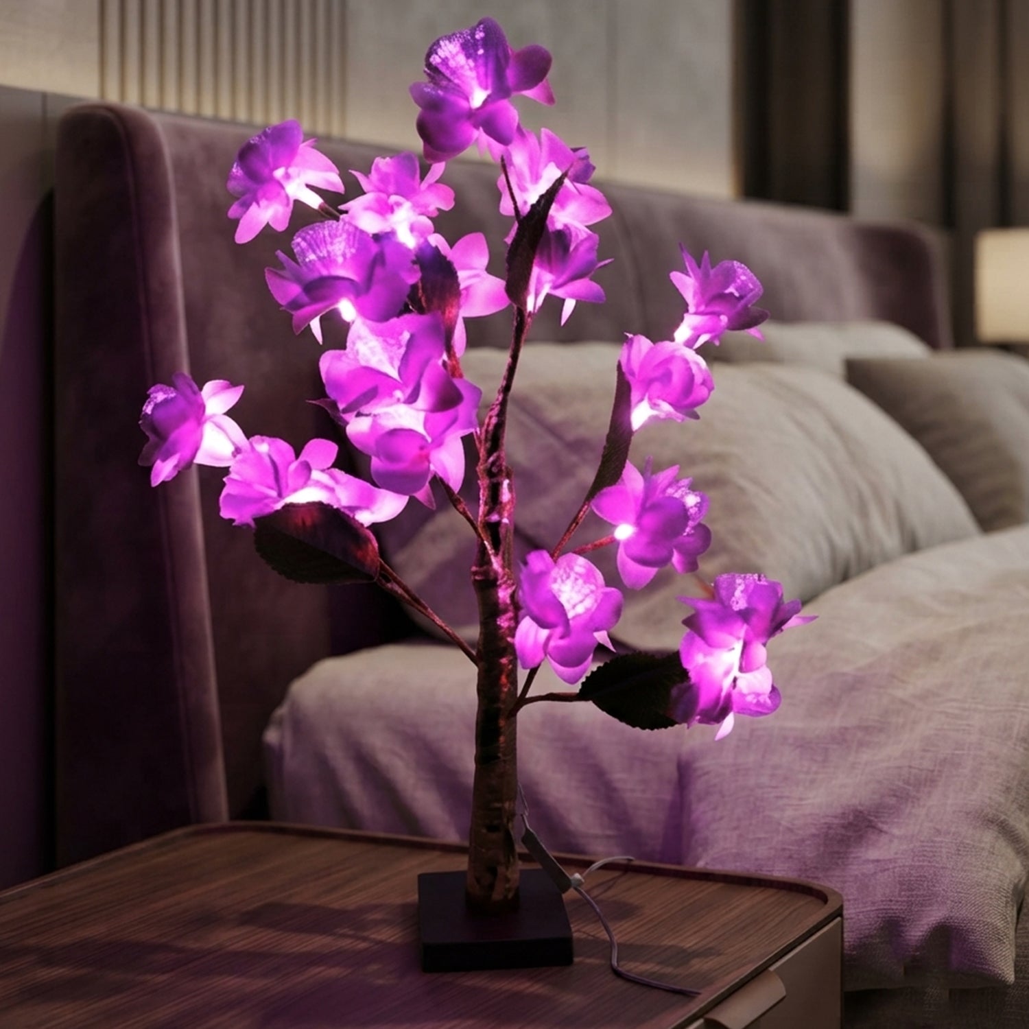 Artificial Flower Led Decorative Lamp For Home Bedroom And Event Decor (1 Pc)