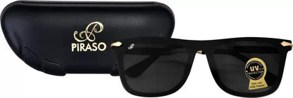 Black UV protection Wayfarer sunglasses from Drpshippr men's collection, suitable for both men and women.