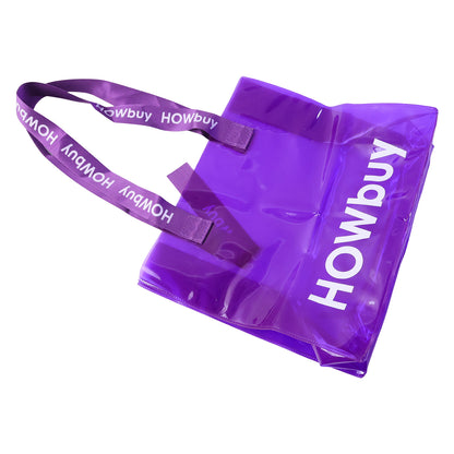 Stylish Transparent Carry Bag With Handle Strap (30x27 Cm)
