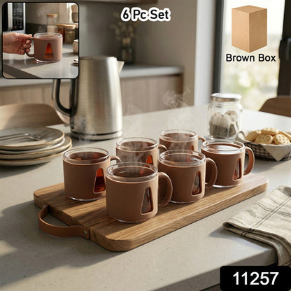 Premium Round Tea Cup Set (6 Pc Set)