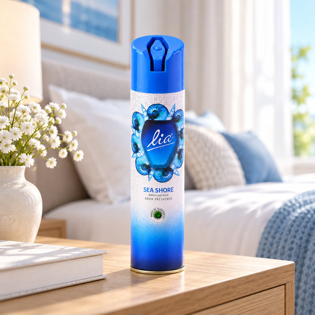 Wukusy Sea Shore room freshener aerosol spray, 224 ml can for home and office use