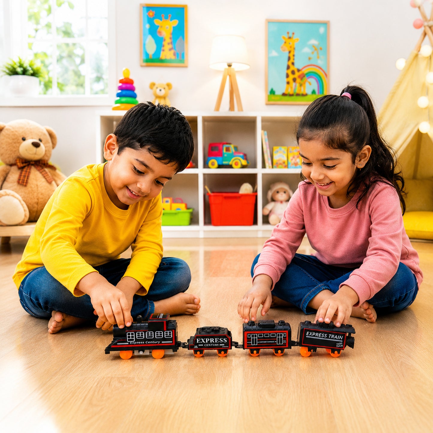 Battery Opera Express Train Track Play Set With Lights  Sounds (1 Set)