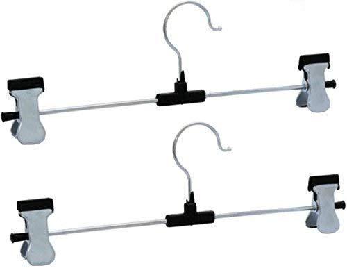 Set of 12 Wukusy 7202 hangers with adjustable anti-rust clips, ideal for home improvement and clothing organization.