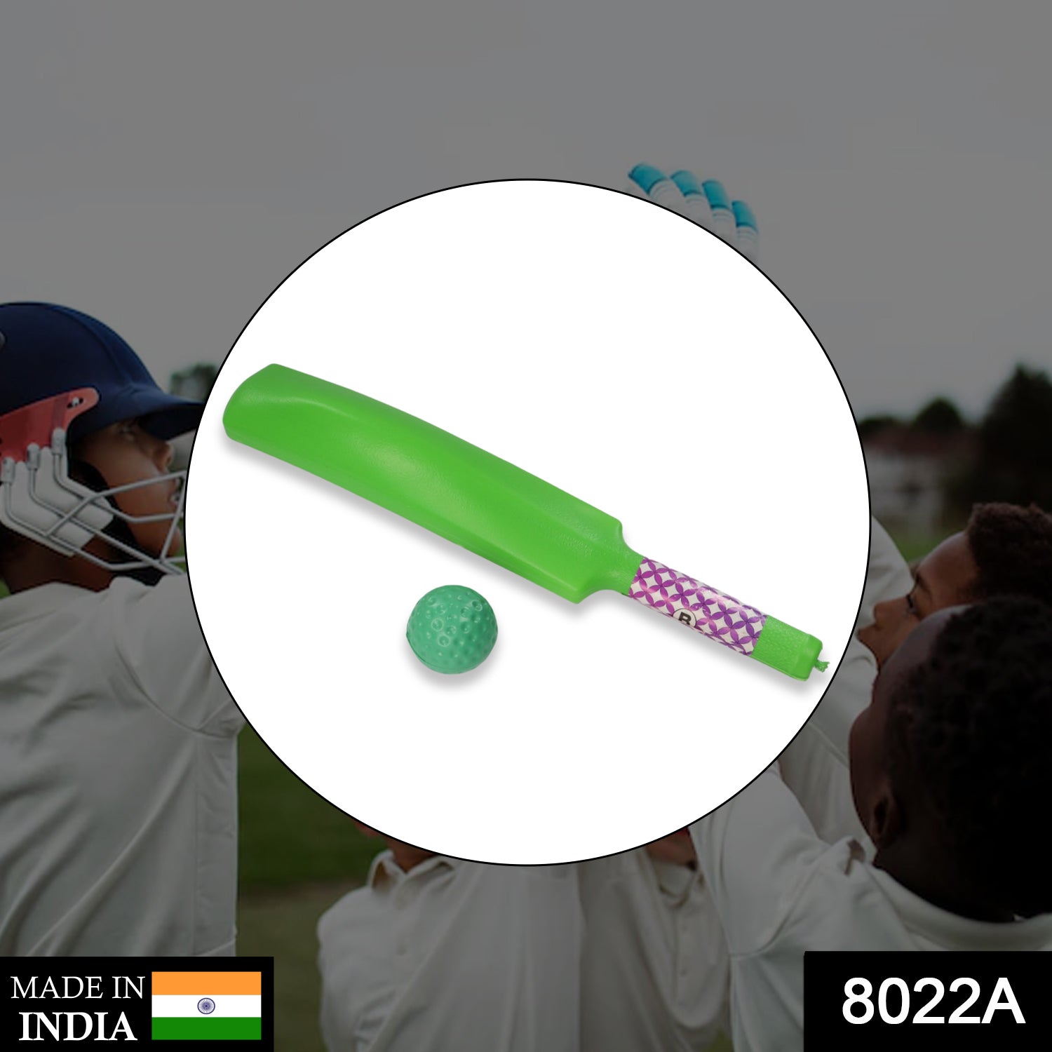 Wukusy plastic cricket bat and ball toy for kids, lightweight and colorful, ideal for outdoor play and fun cricket games