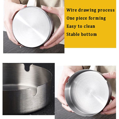 Round Tabletop Cigarette Ashtray With Multiple Rest Slots (1 Pc)