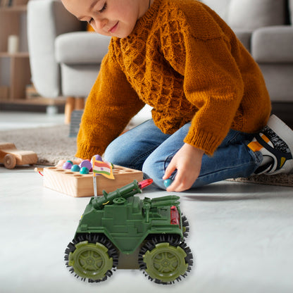 Wukusy Children's Joy Tumbling Tank Toy Car with colorful design and moving parts on a white background