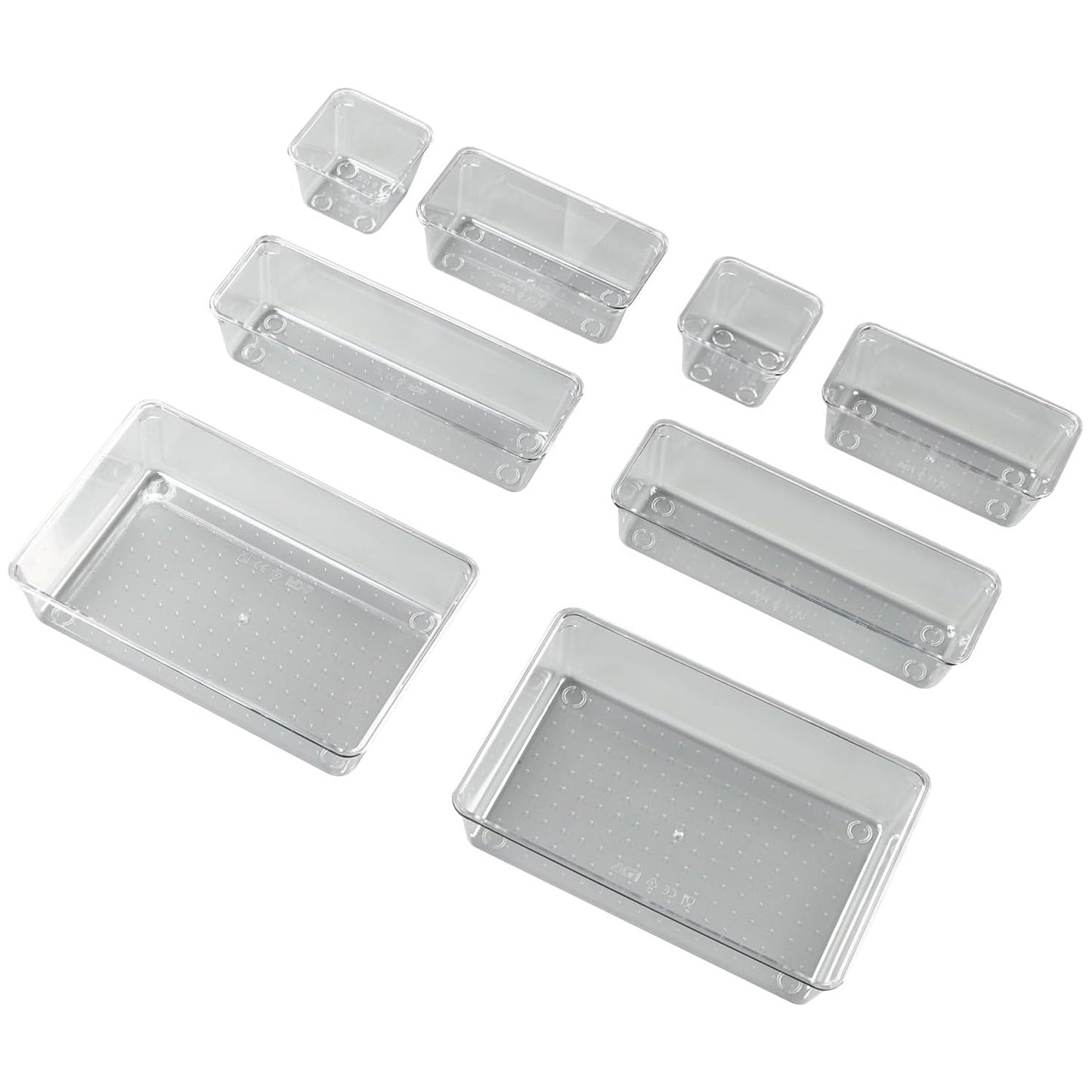 Multipurpose 8 In 1 Drawer Organizer Storage Tray Set (1 Set)
