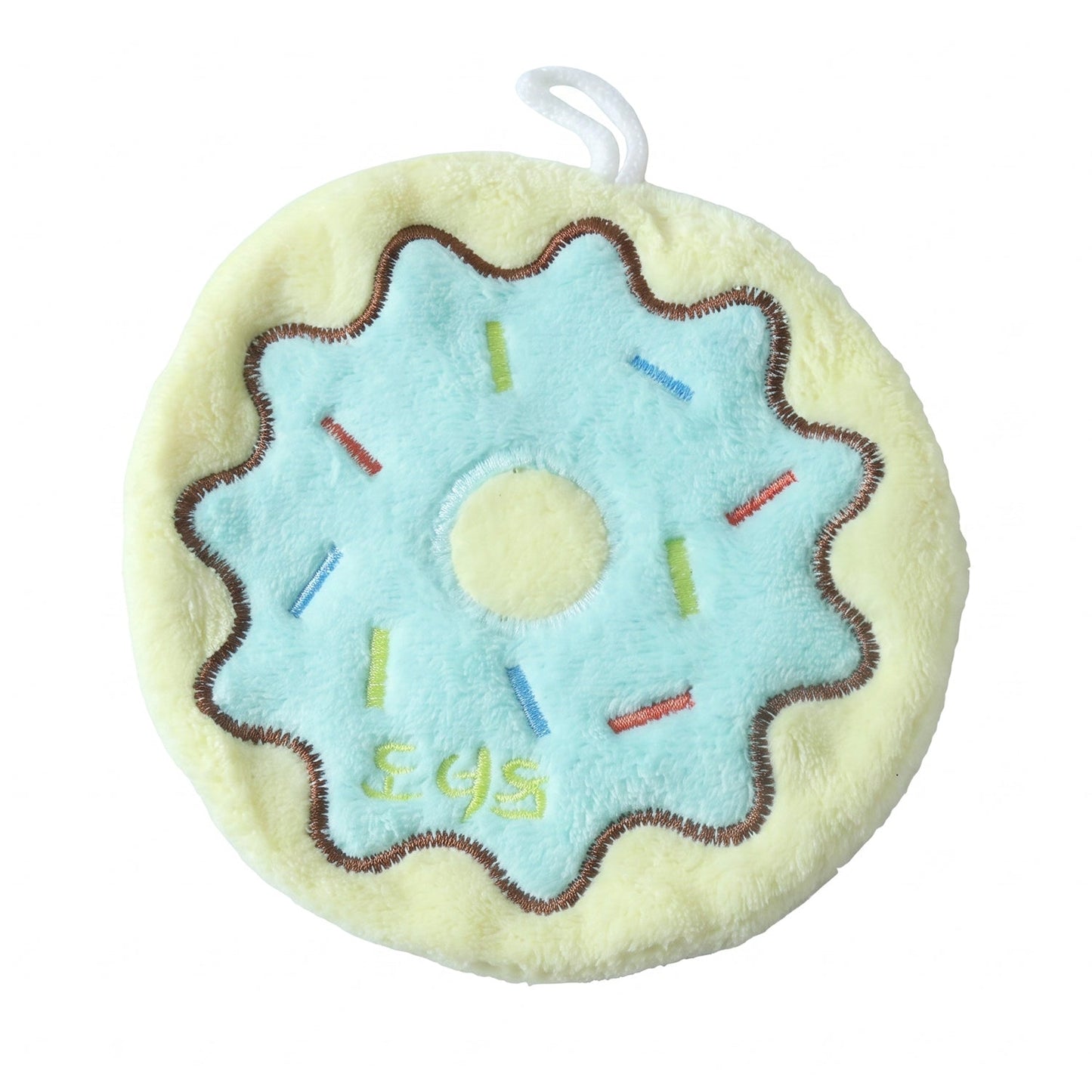 Cartoon Donut Microfiber Hanging Hand Towel Quick Dry Kitchen Cloth (1 Pc)