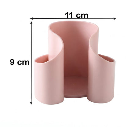 Plastic Cosmetic Desktop Organizer Caddy For Cotton Pads And Makeup (1 Pc)