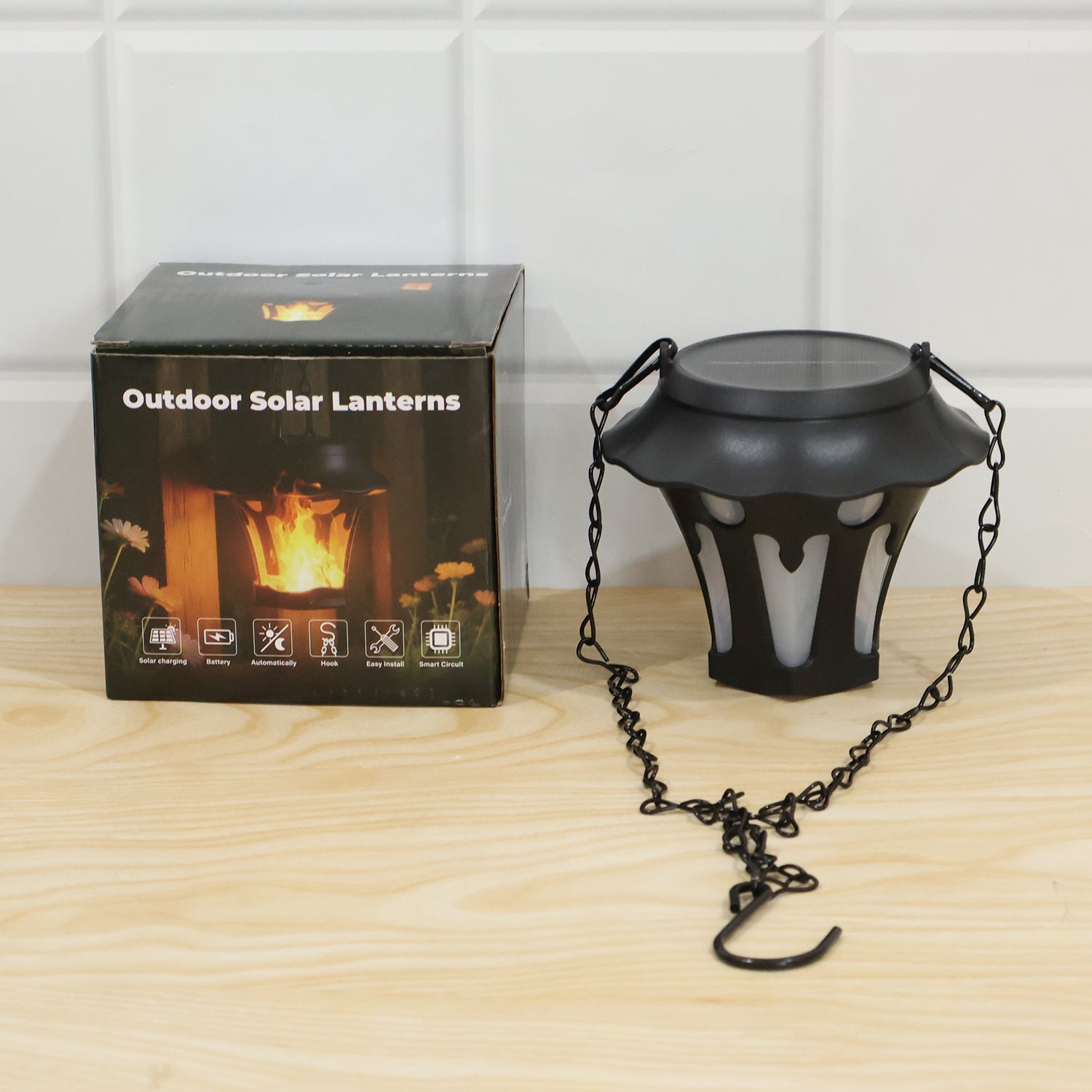 Solar Powered Outdoor Hanging Lantern For Garden Patio And Balcony Decor (1 Pc)