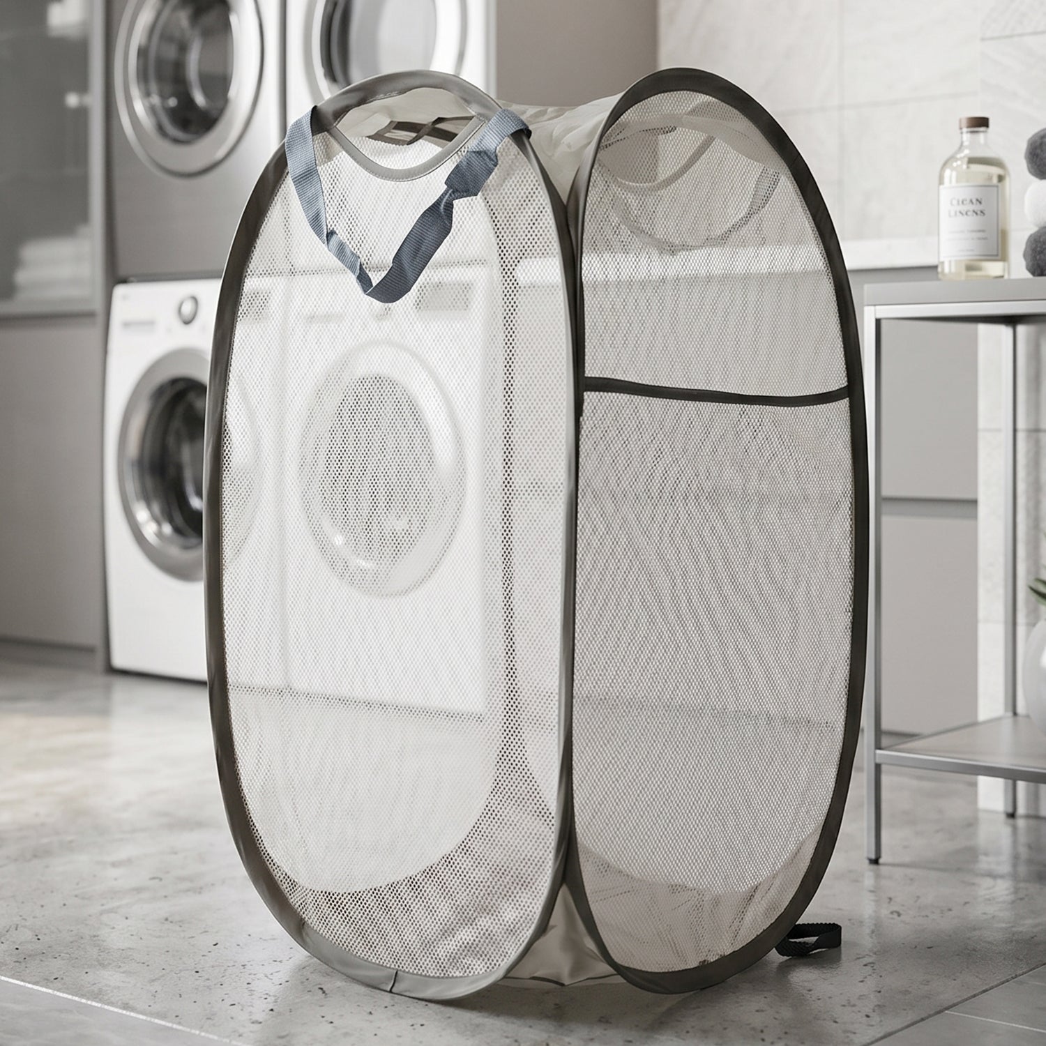 Foldable Mesh Laundry Basket Clothes Storage Bag (1 Pc Mix Design  Size)