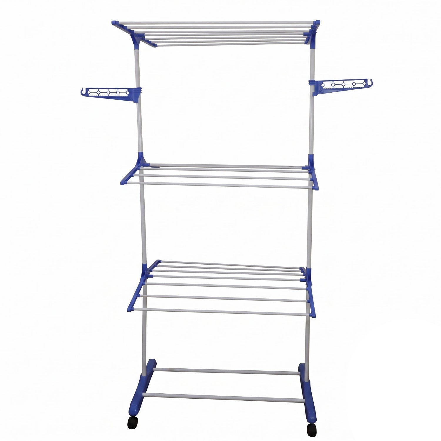 3 Layer Foldable Clothes Drying Stand With Wheels For Home And Balcony Use (1 Pc)