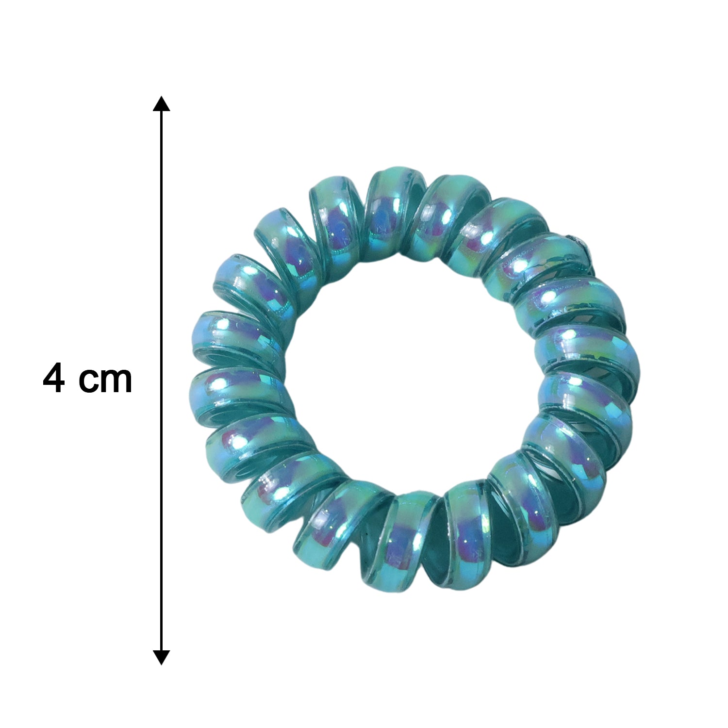 Colorful telephone wire hair band by Wukusy, featuring mixed bright colors and elastic design, 1-piece hair accessory.