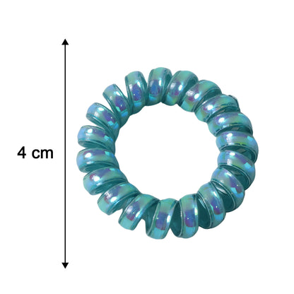 Colorful telephone wire hair band by Wukusy, featuring mixed bright colors and elastic design, 1-piece hair accessory.