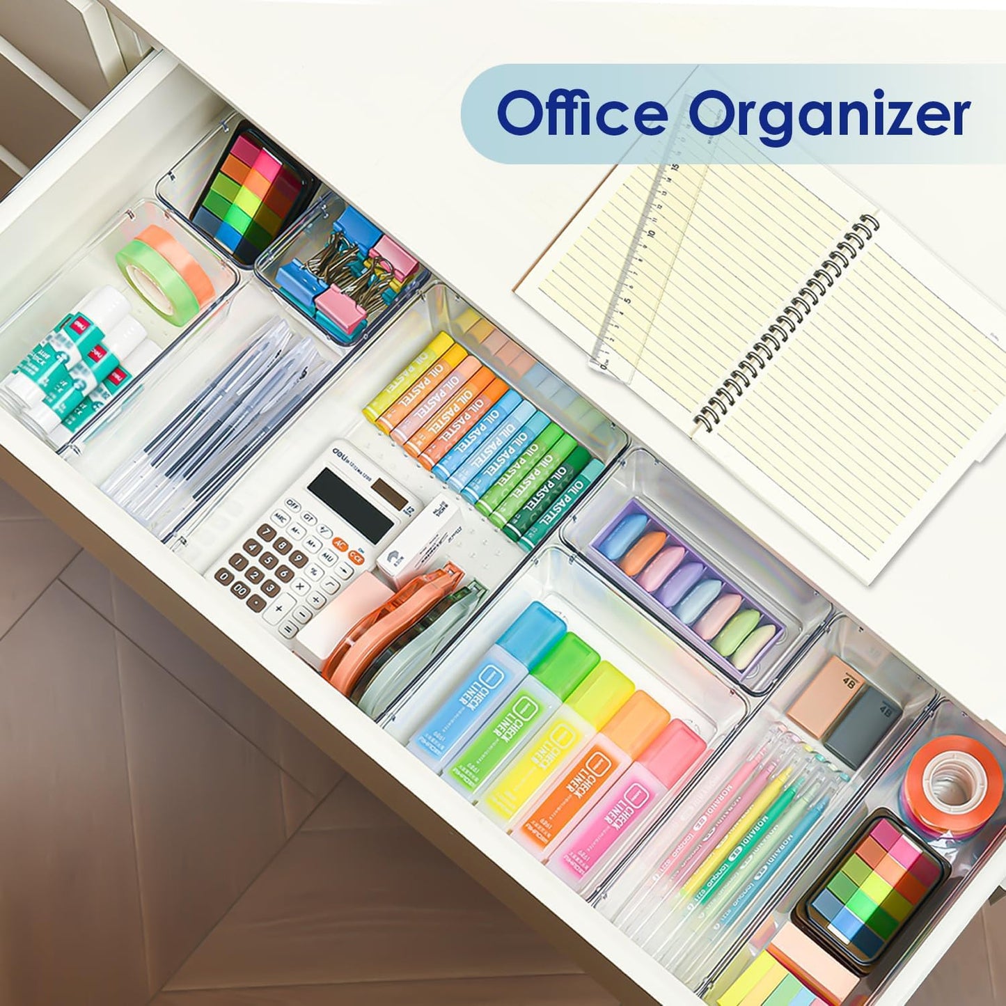 Multipurpose 8 In 1 Drawer Organizer Storage Tray Set (1 Set)
