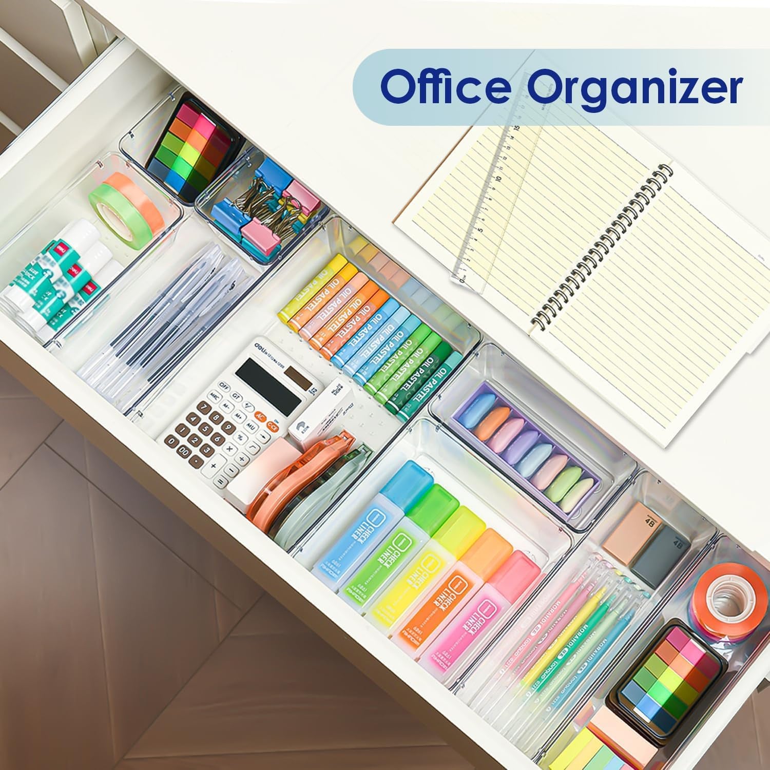 Multipurpose 8 In 1 Drawer Organizer Storage Tray Set (1 Set)