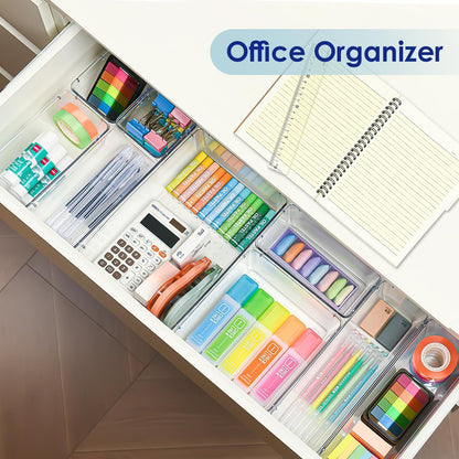 Multipurpose 8 In 1 Drawer Organizer Storage Tray Set (1 Set)