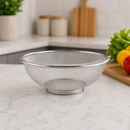 Stainless Steel Mesh Strainer Bowl Colander For Rinsing And Draining Food (1 Pc)