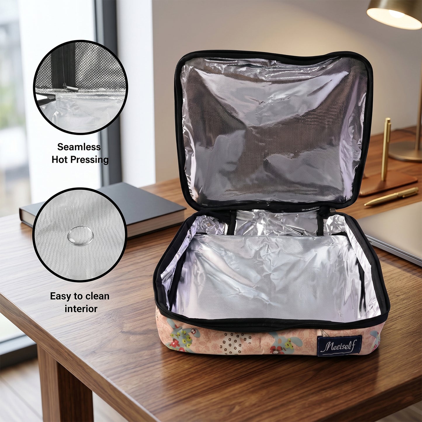 Lightweight Wukusy travel organizer bag with multiple compartments for gym and travel storage, shown in dark gray fabric.