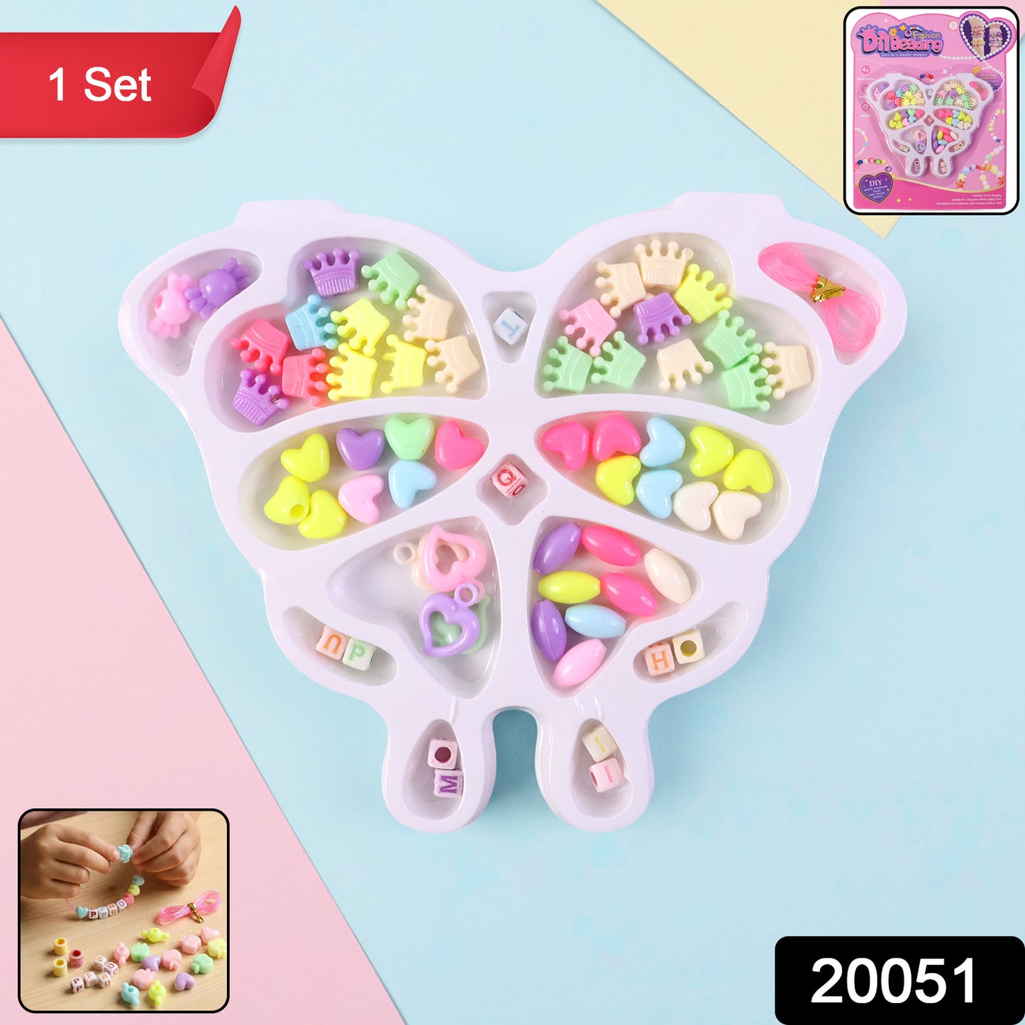 Diy Fashion Beading Jewellery Making Kit (1 Set)