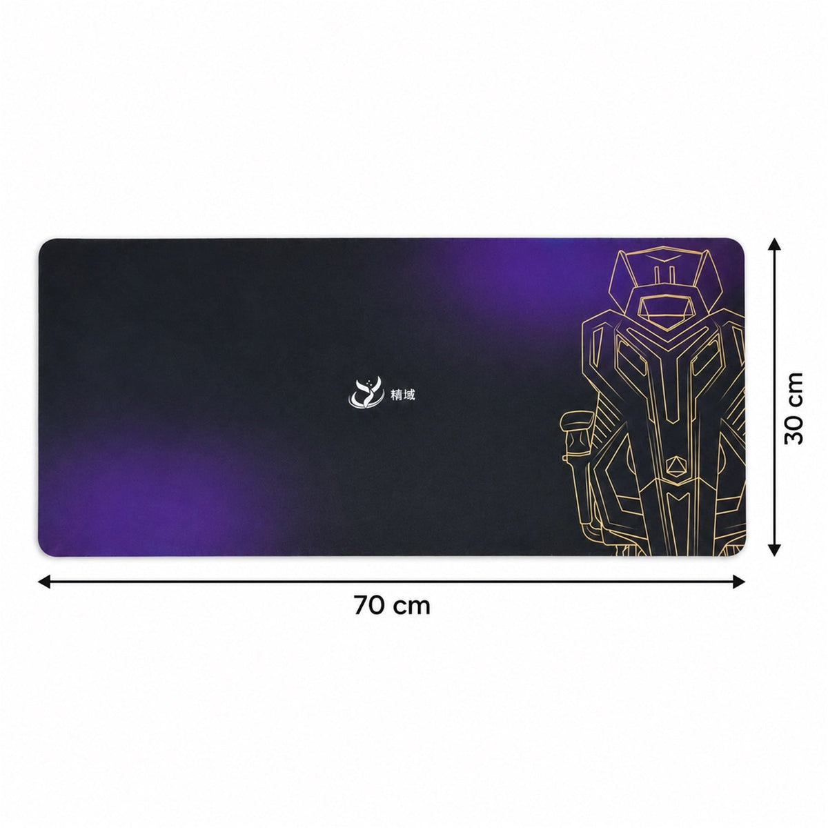 Purple and black gradient bath runner with gold line art, Wukusy anti-slip mat, 70x30 cm, textured fabric for bathroom safety