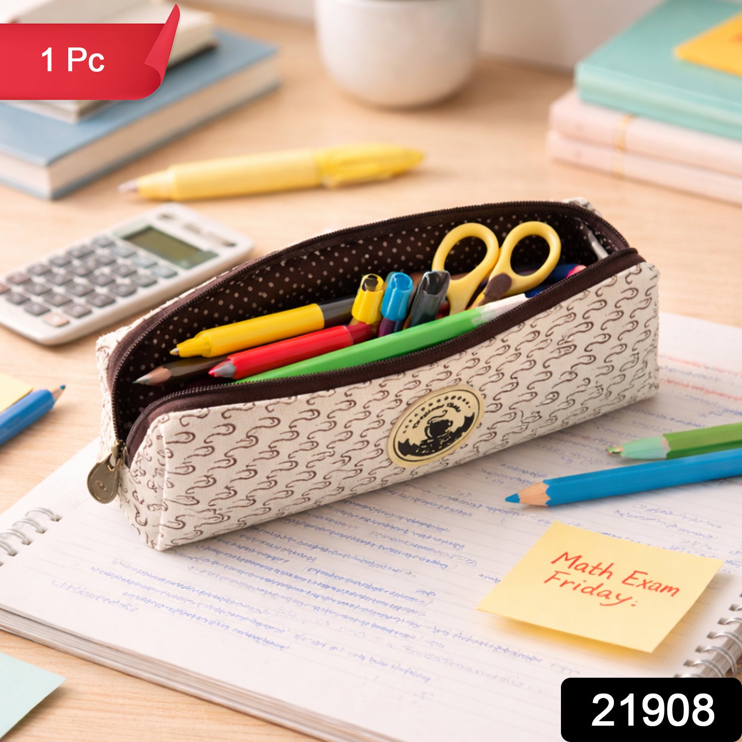 Multipurpose Zipper Pencil Pouch (1 Pc)