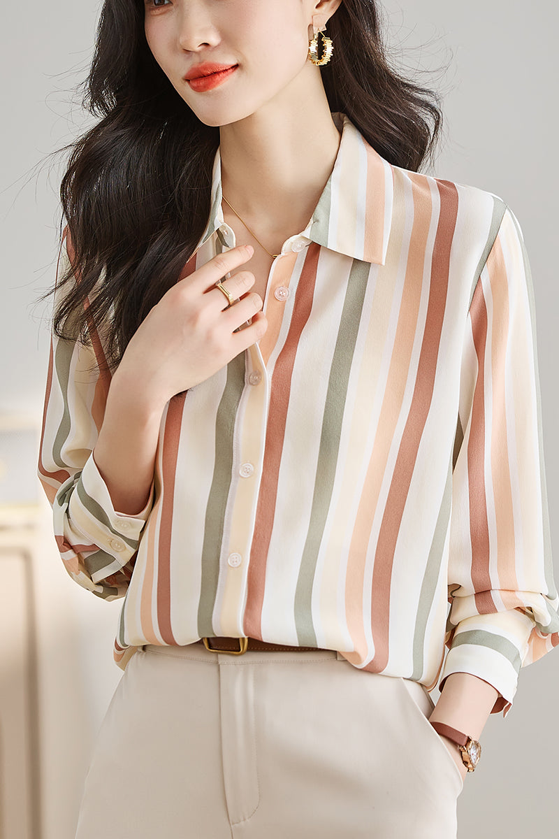 Women wearing a regular fit printed casual button-up shirt from Drpshippr, featuring a stylish pattern and classic collar.